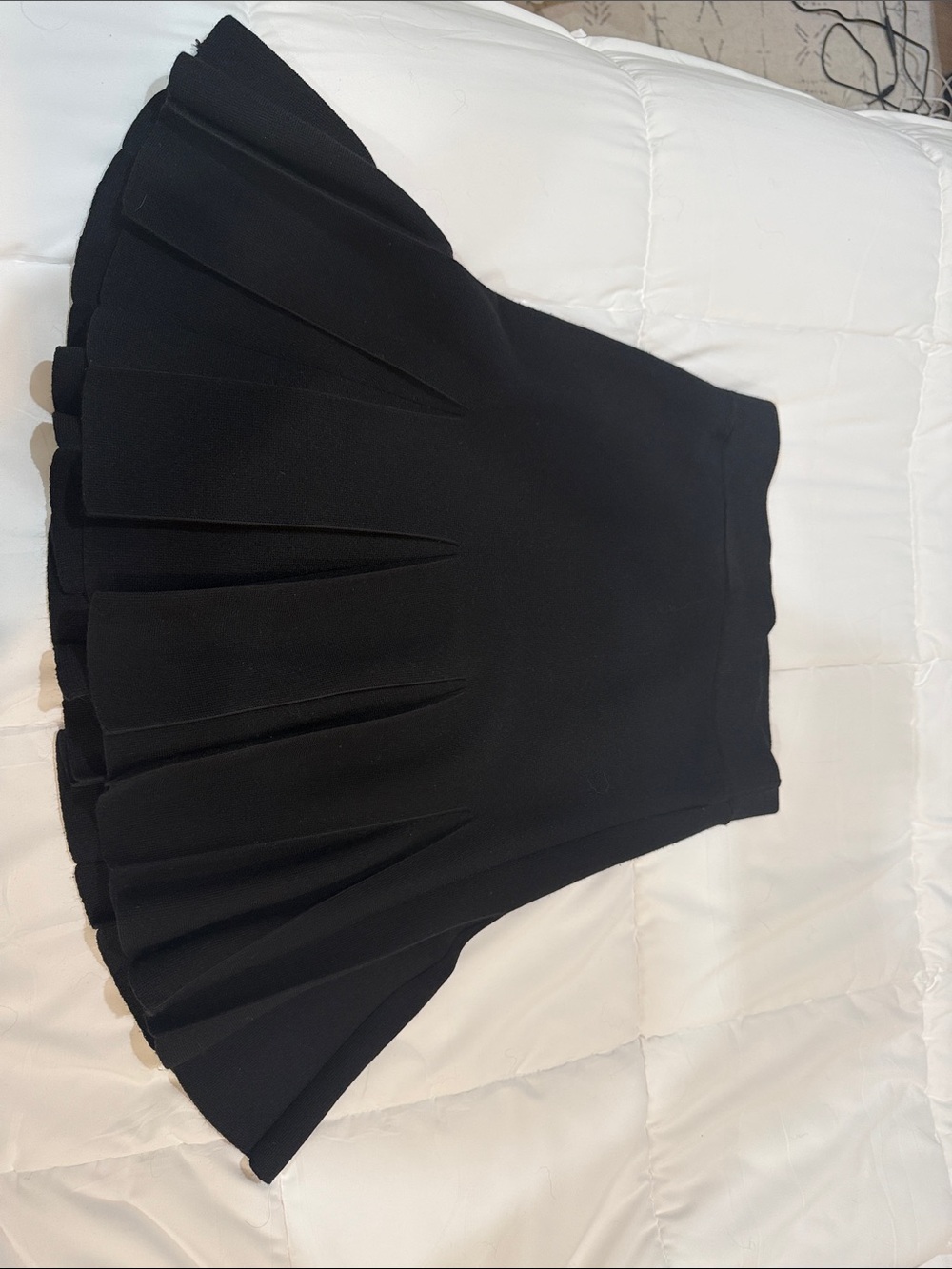 Zara Black Pleated Skater Skirt